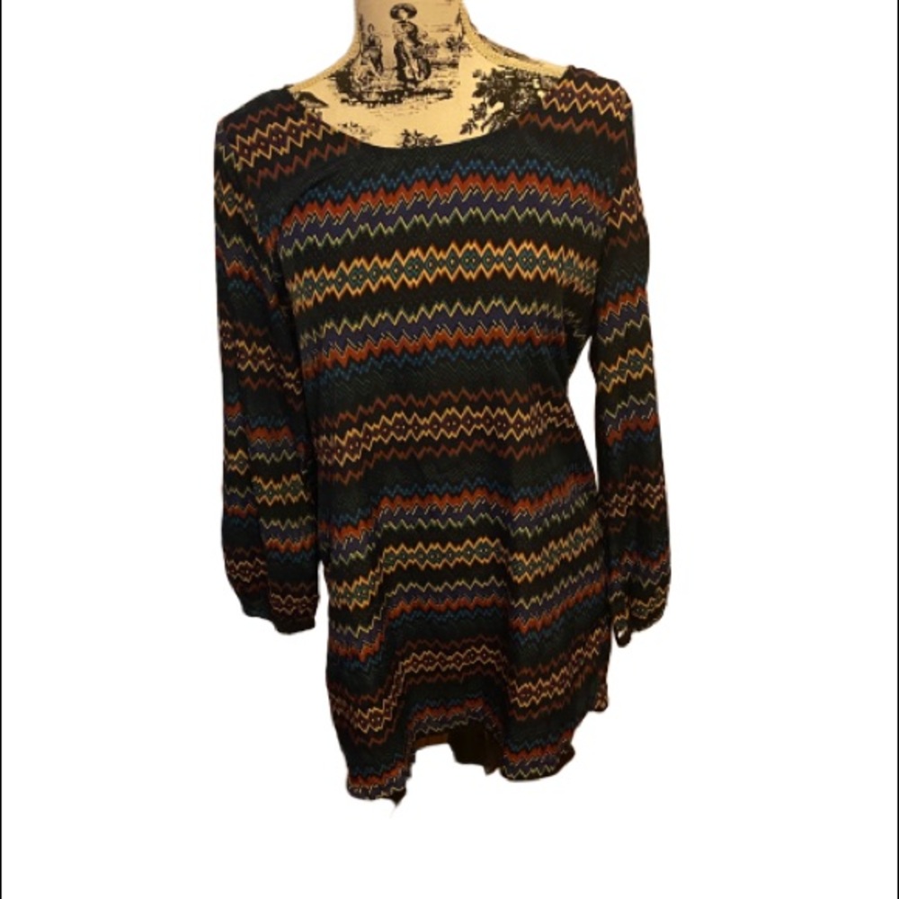 Sans Souci Womens Size Large Shift Dress Printed A